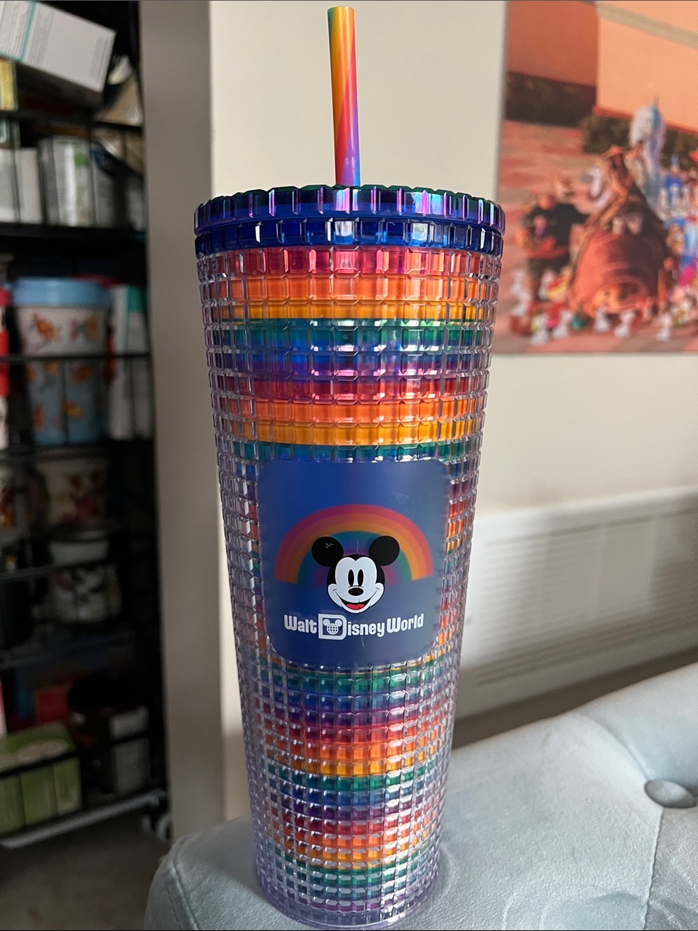 Disney Starbucks Rainbow Studded Tumbler Cup with Mickey Logo - see notes